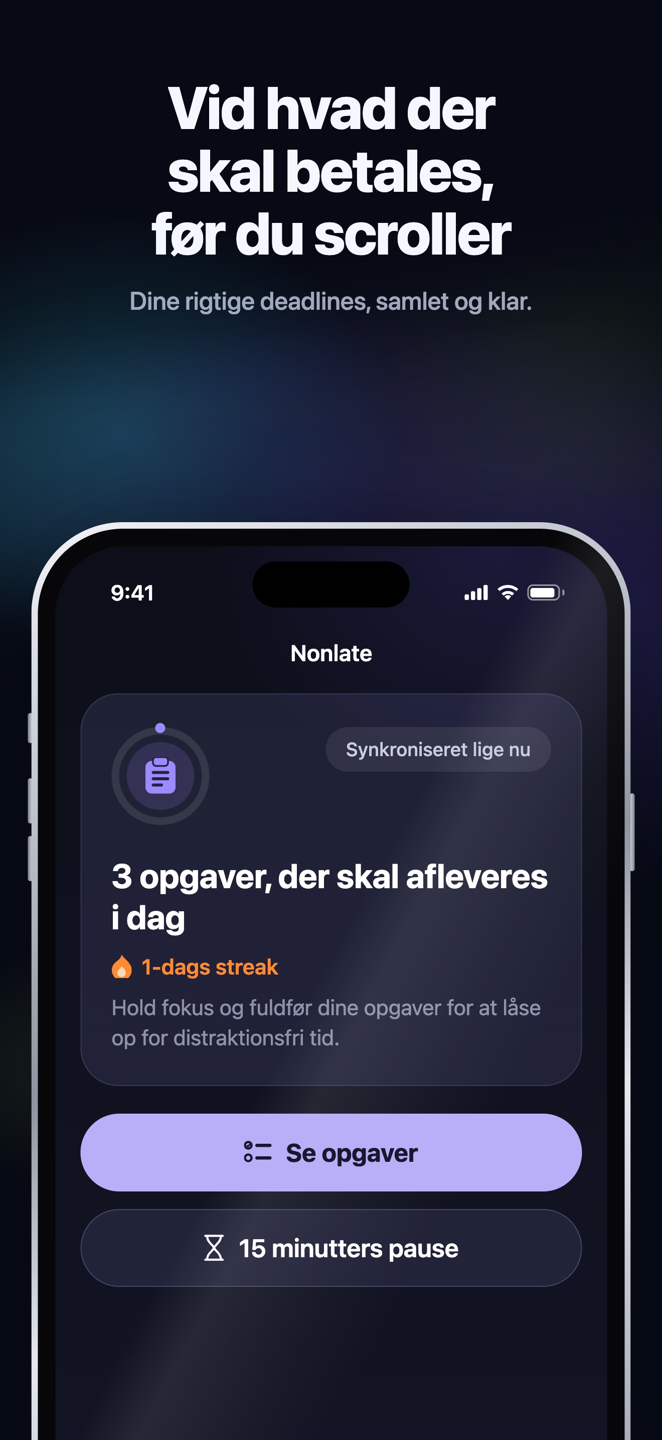 Illustration fra App Store · iOS · Hjem · opgaver med frist