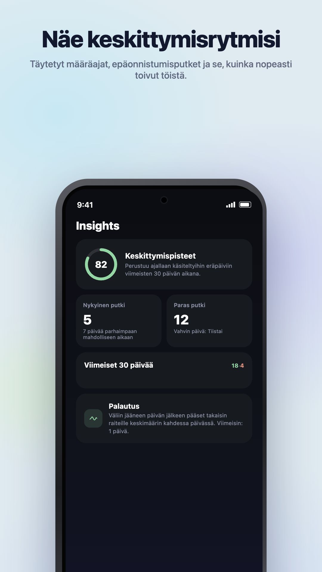 Google Play -kuvitus · Android · Tilastot · Focus Pulse
