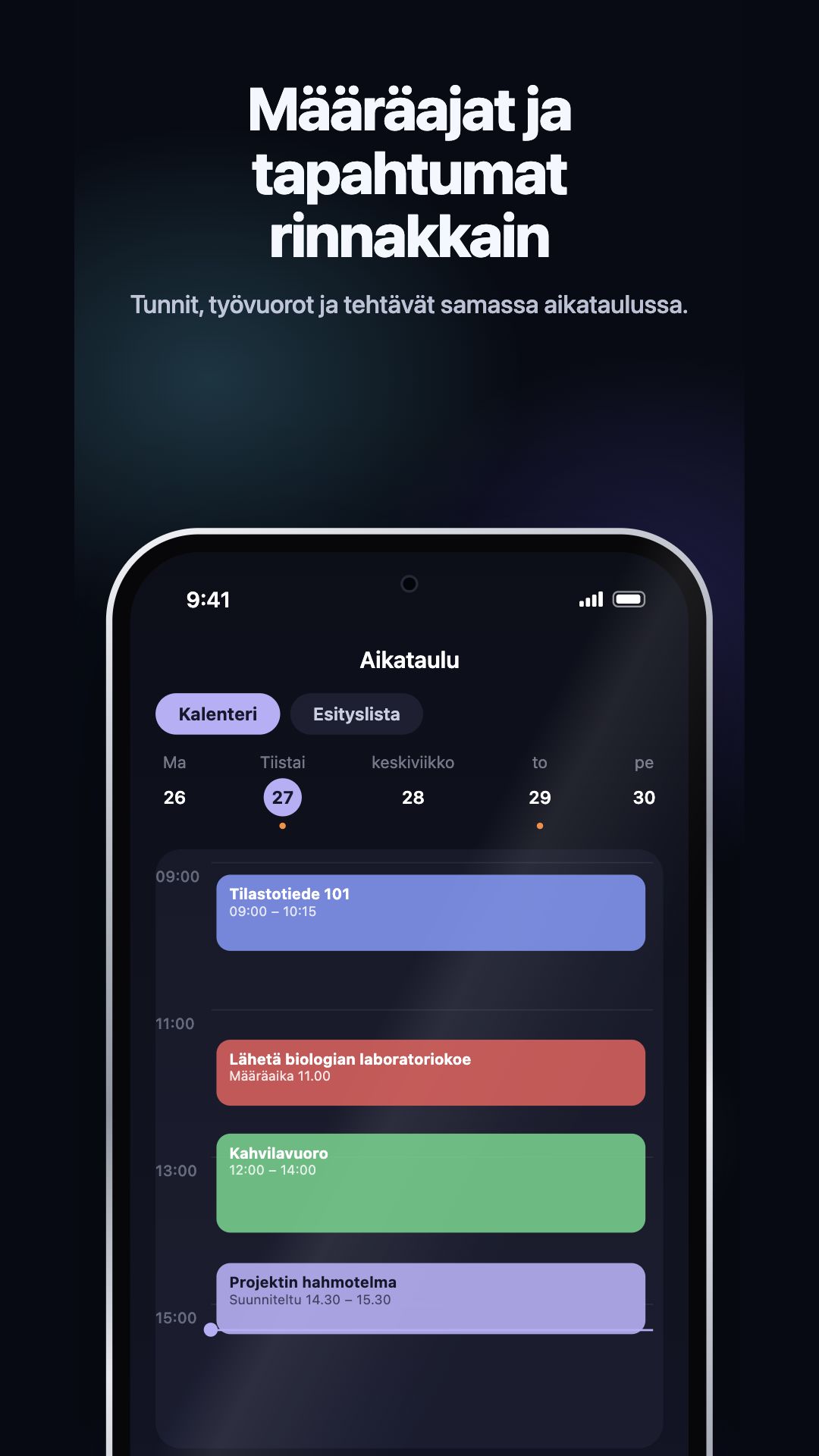 Google Play -kuvitus · Android · Schedule · kellotettu päivä