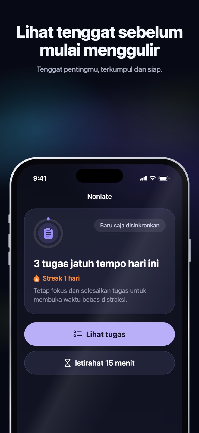 Ilustrasi App Store · iOS · Home · tugas jatuh tempo