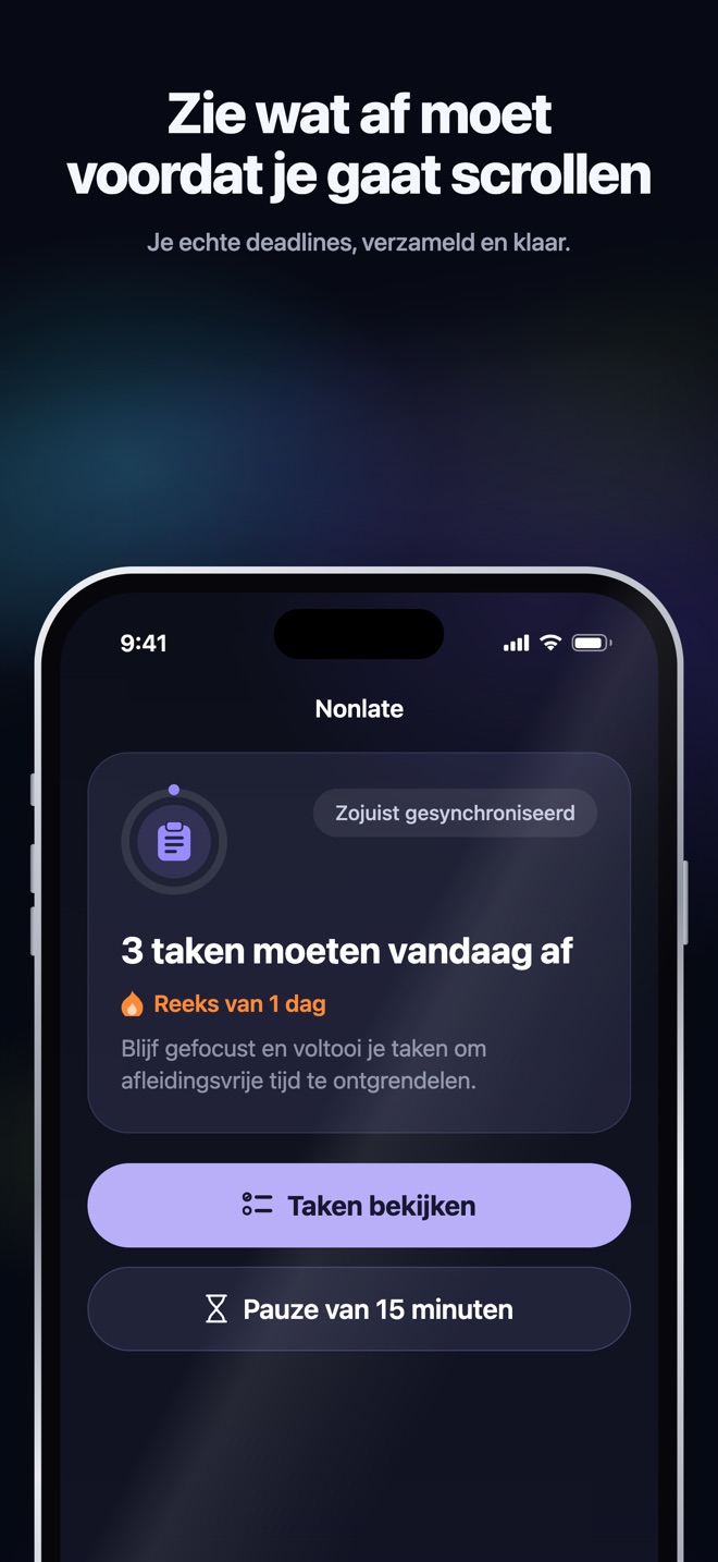 Promotieafbeelding uit de App Store · iOS · Home · af te ronden taken