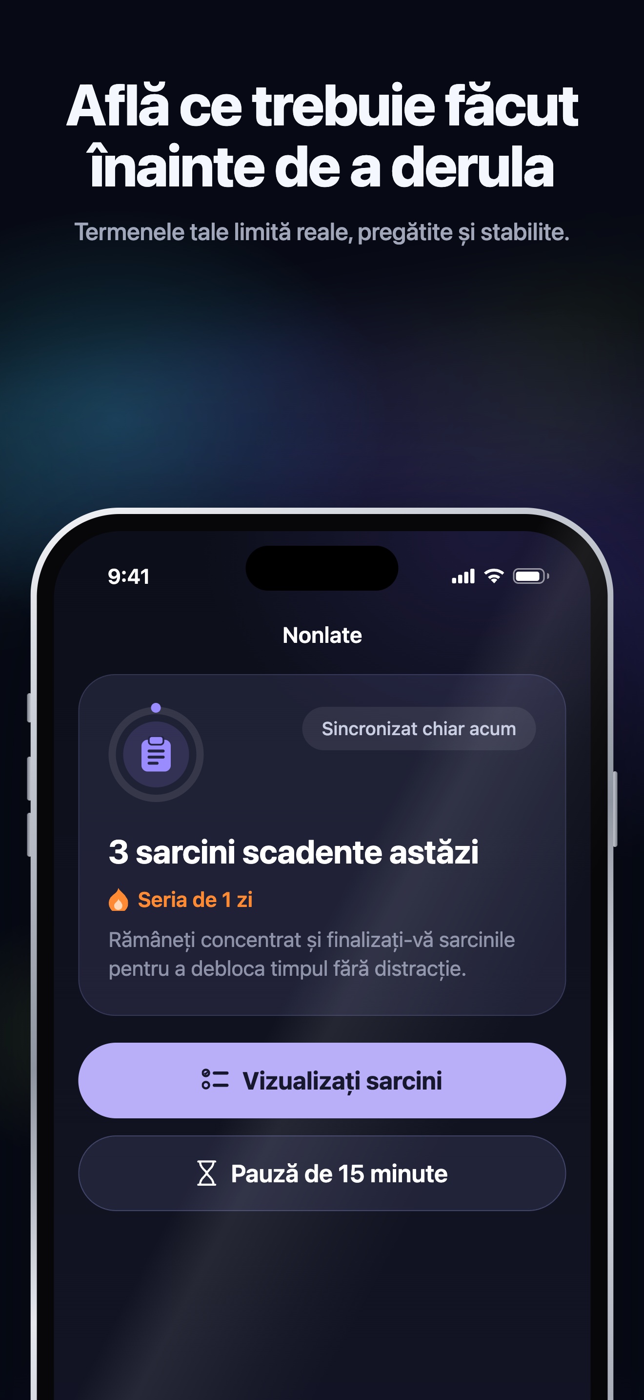 Ilustrație promoțională din App Store · iOS · Acasă · sarcini cu termen