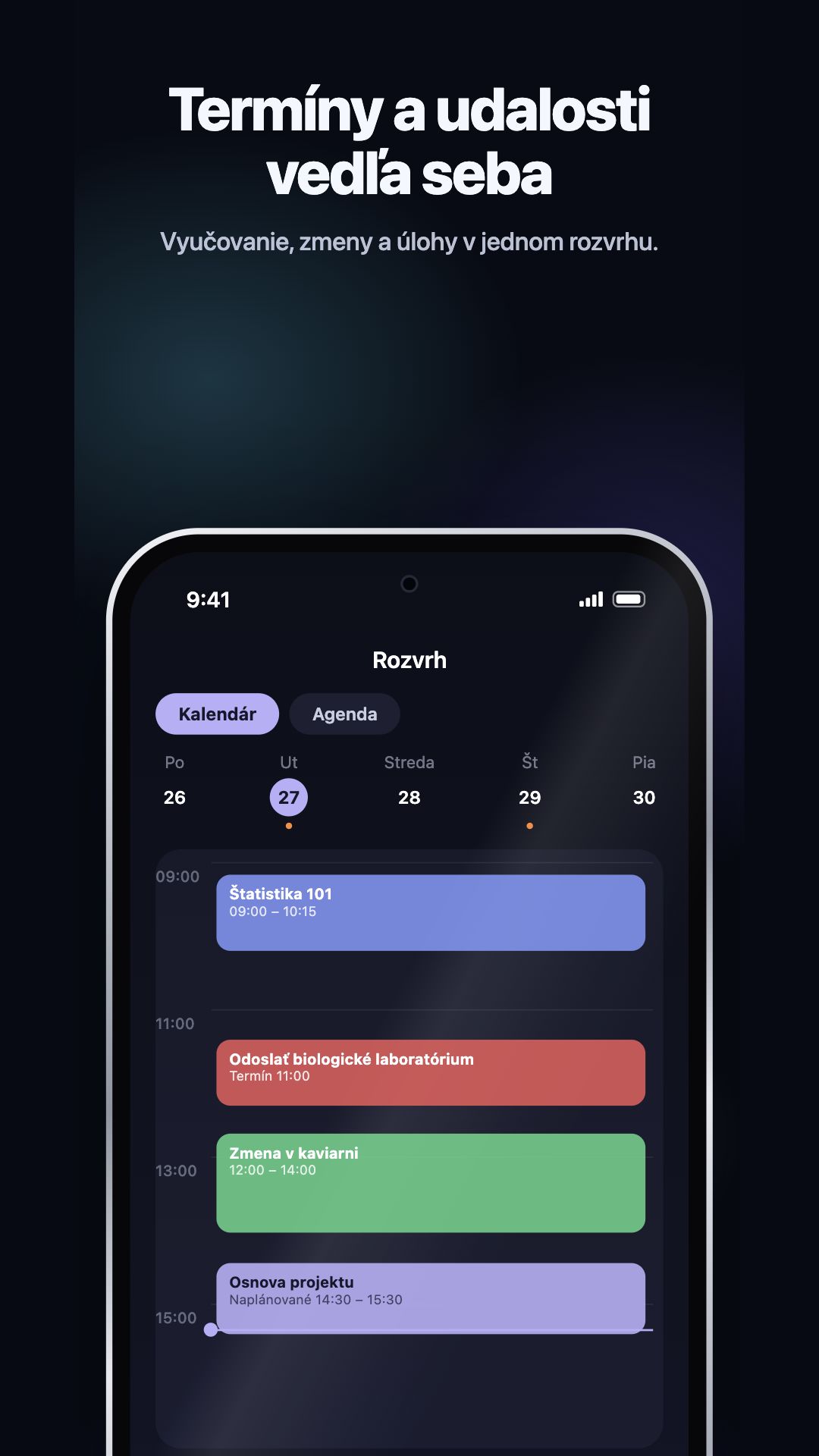 Ilustrácia Google Play · Android · Schedule · deň rozdelený podľa času