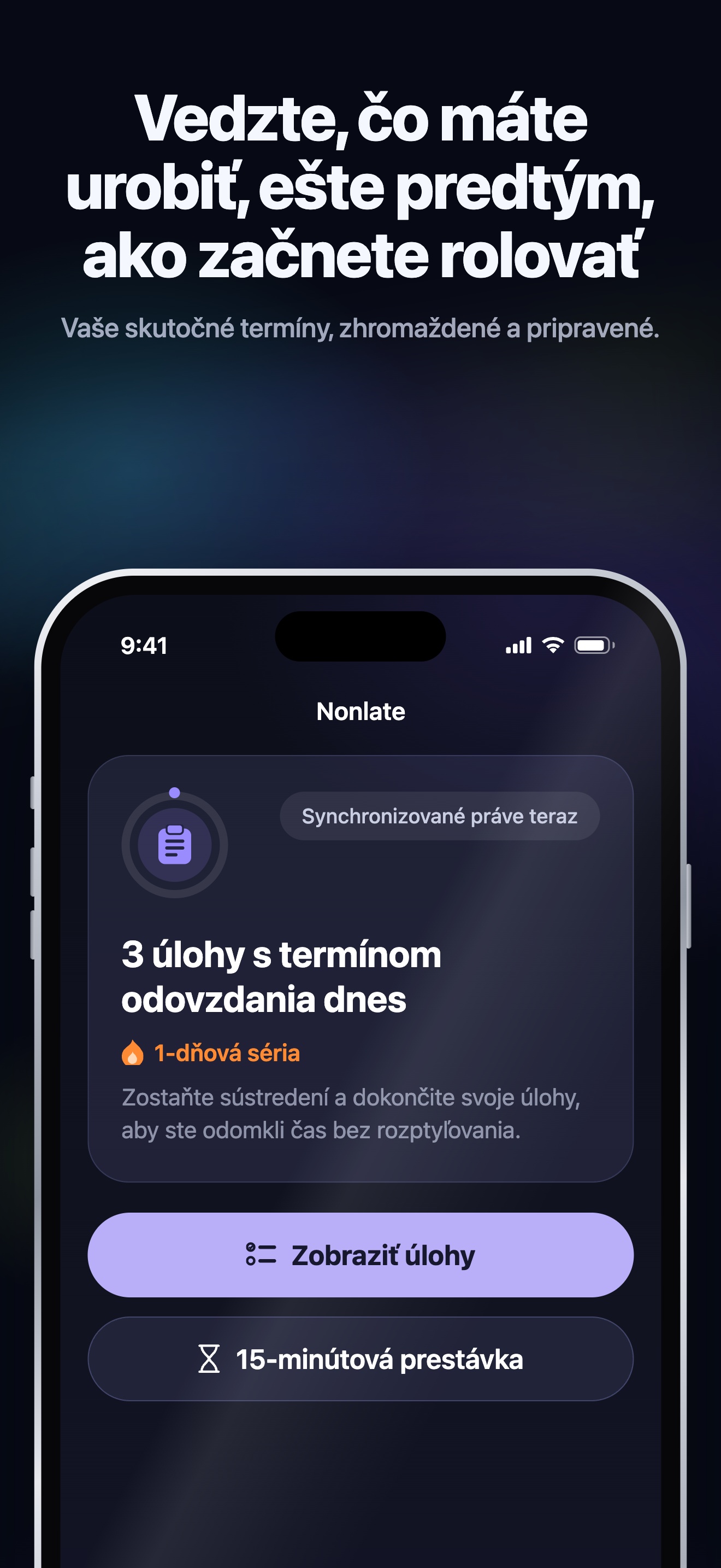 Propagačná ilustrácia z App Store · iOS · Domov · úlohy s termínom