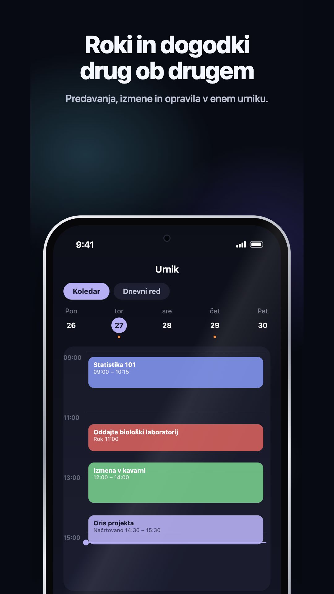Ilustracija za Google Play · Android · Schedule · časovno razporejen dan