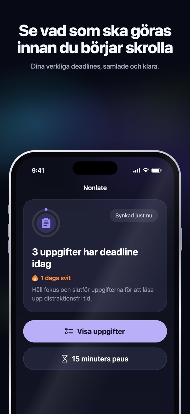 Illustration från App Store · iOS · Home · uppgifter med deadline