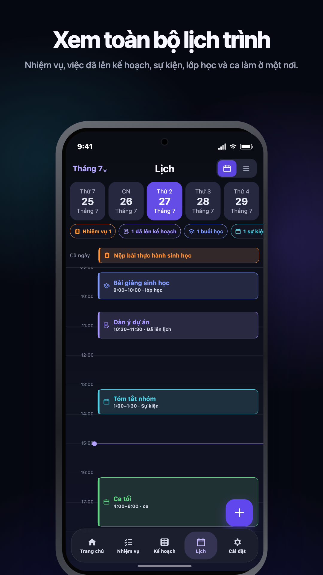 Hình minh họa trên Google Play · Android · Schedule · ngày theo giờ